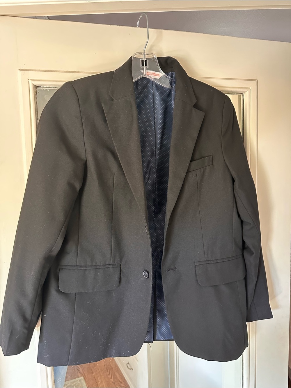 Cat & Jack Black Men's Single-Button Blazer